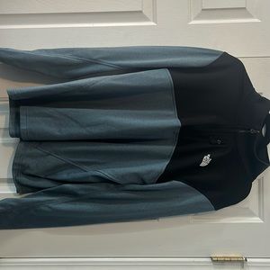 North face Large 1/4 zip black/blue